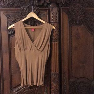 Caramel nude tone blouse.